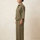 The Verona Linen Set - Olive