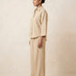The Verona Linen Wide-Leg Pants - Beige
