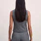 The Madison Pinstripe Tailored Vest - Gray