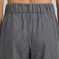 The Madison Pinstripe Wide-Leg Trousers - Gray