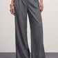 The Madison Pinstripe Wide-Leg Trousers - Gray