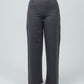 Gray High-Waist Classic Trousers