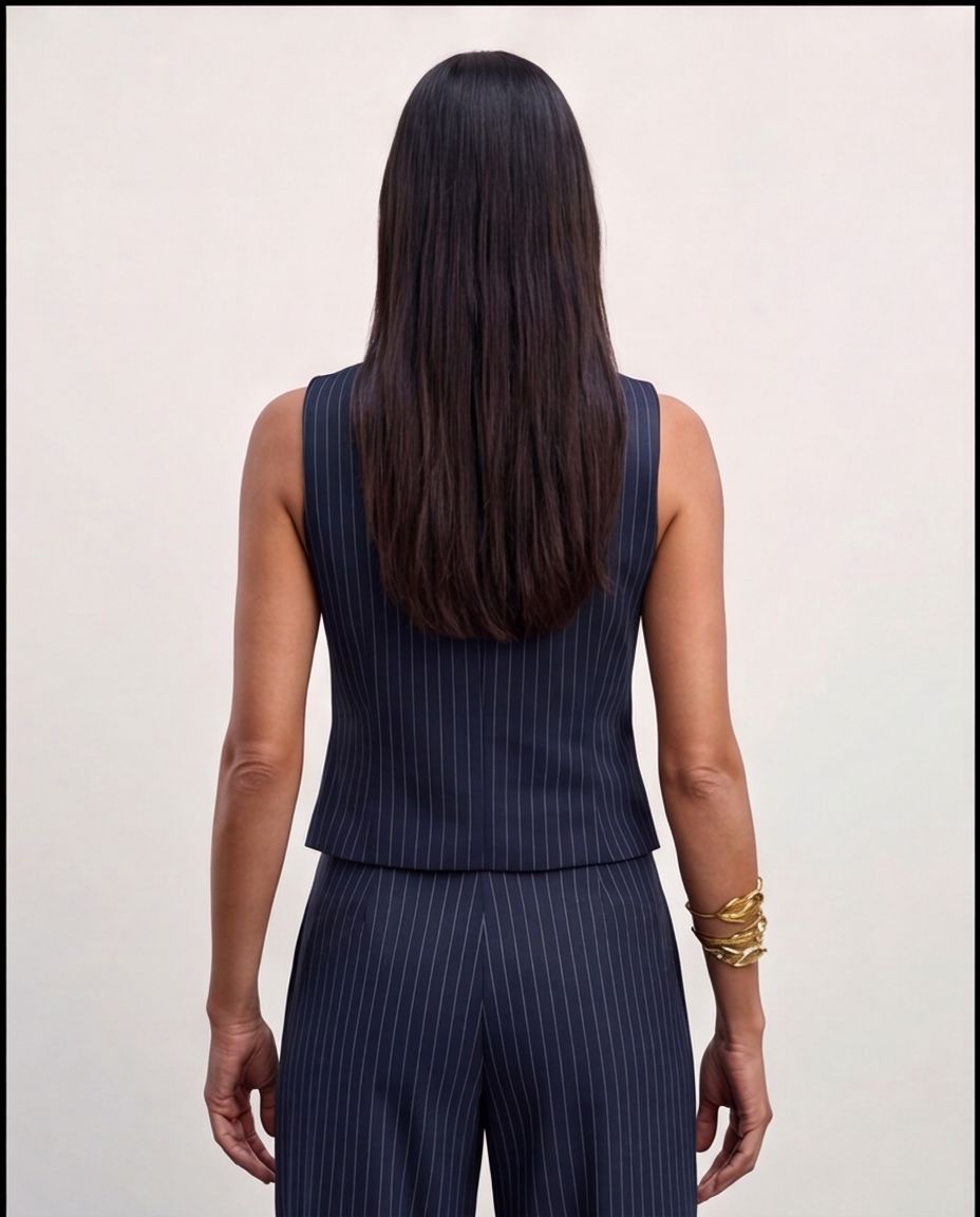 The Madison Pinstripe Tailored Vest