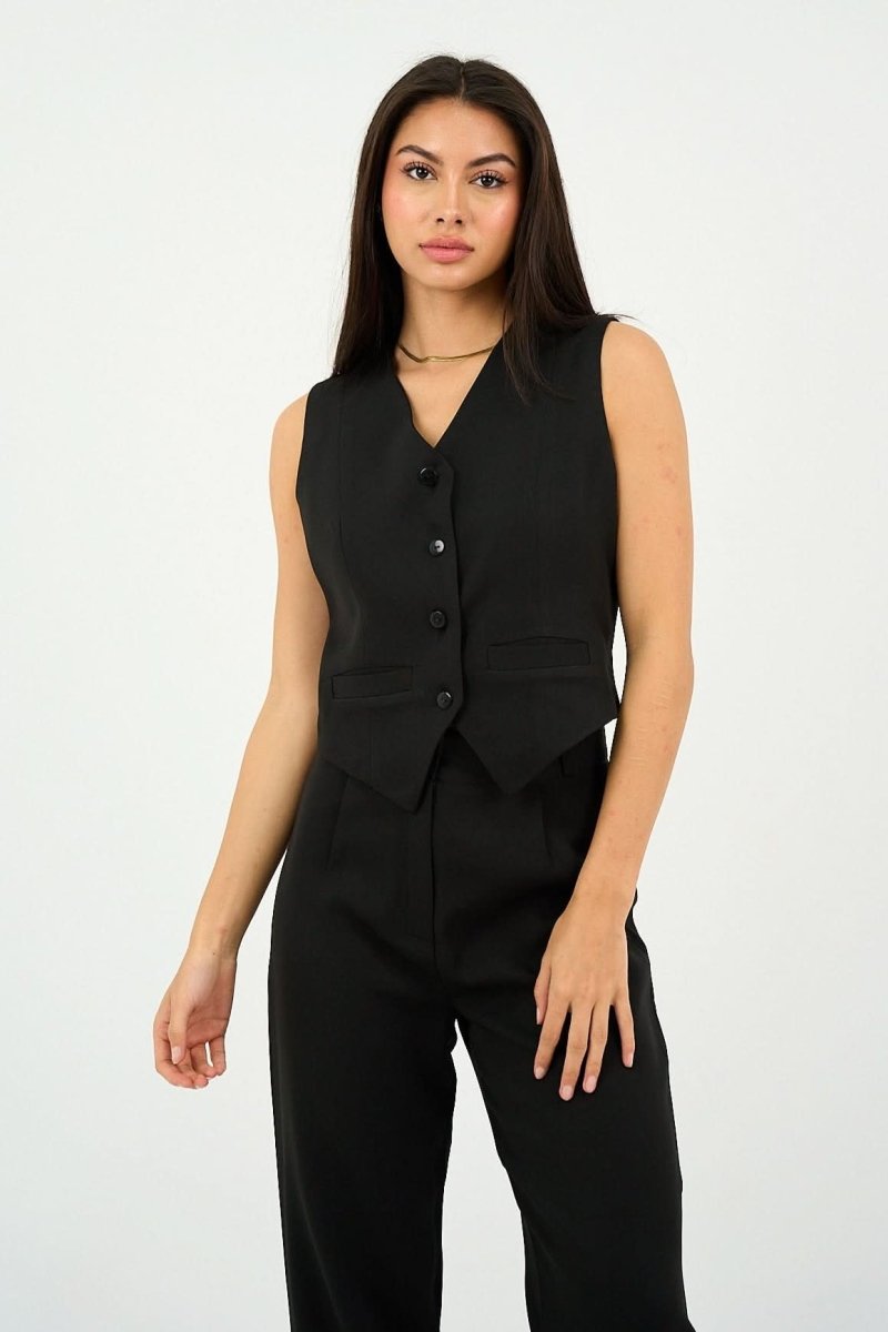 Black Classic Vest Only - Hushy Wear