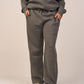 Crew Neck Pullover & Sweatpants - Set - Gray - Hushy Wear