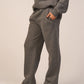 Crew Neck Pullover & Sweatpants - Set - Gray - Hushy Wear
