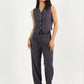 Gray Classic Vest & Pleated Straight Pants Set - Hushy Wear