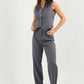 Gray Classic Vest & Pleated Straight Pants Set - Hushy Wear