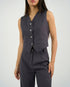 Gray Classic Vest & Pleated Straight Pants Set - Hushy Wear