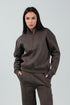 Half - Zip Lounge Top – Charcoal - Hushy Wear
