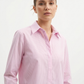 Pink Pinstripe Cropped Shirt