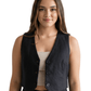 Linen Vest Only - Black - Hushy Wear
