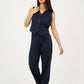 Navy Classic Vest & Pleated Straight Pants Set - Hushy Wear