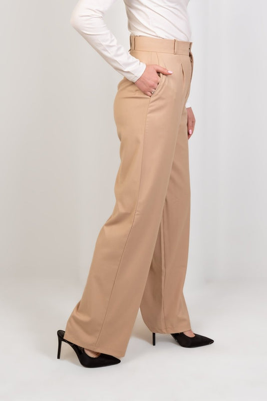 Premium Classic Trouser - Beige - Hushy Wear
