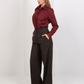 Premium High Waist Trouser - Brown - Hushy Wear