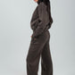 Relaxed Fit Half - Zip Sweater & Pants Set – Charcoal - Hushy Wear