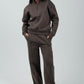 Relaxed Fit Half - Zip Sweater & Pants Set – Charcoal - Hushy Wear