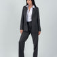 Relaxed Fit Two Button Blazer (Blazer Only) - Gray - Hushy Wear