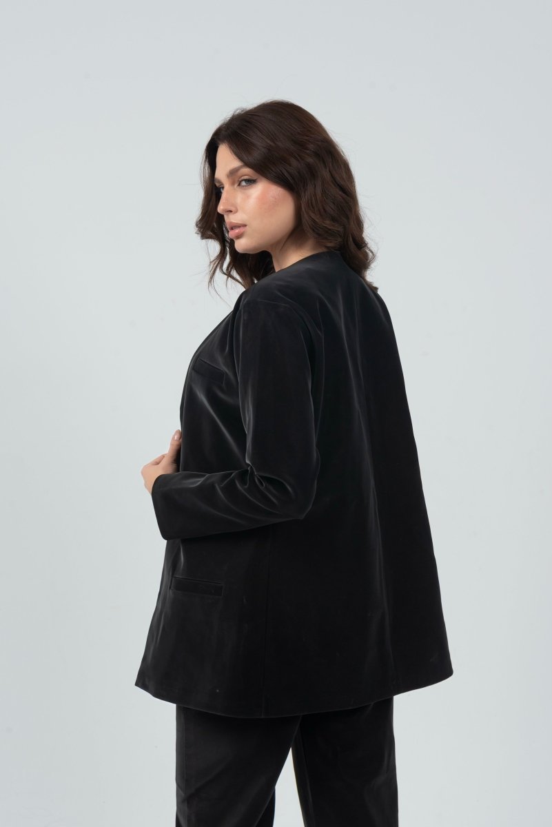 Tailored Leather Suit Set – Black - Hushy Wear