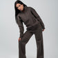 Wide - Leg Lounge Sweatpants – Charcoal - Hushy Wear