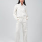 Wide - Leg Lounge Sweatpants – Off - White - Hushy Wear